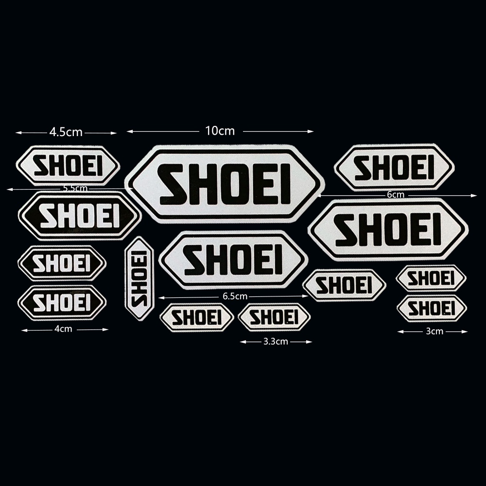 Đề Can Phản Quang Hình SHOEI Trang Trí Mũ Bảo Hiểm