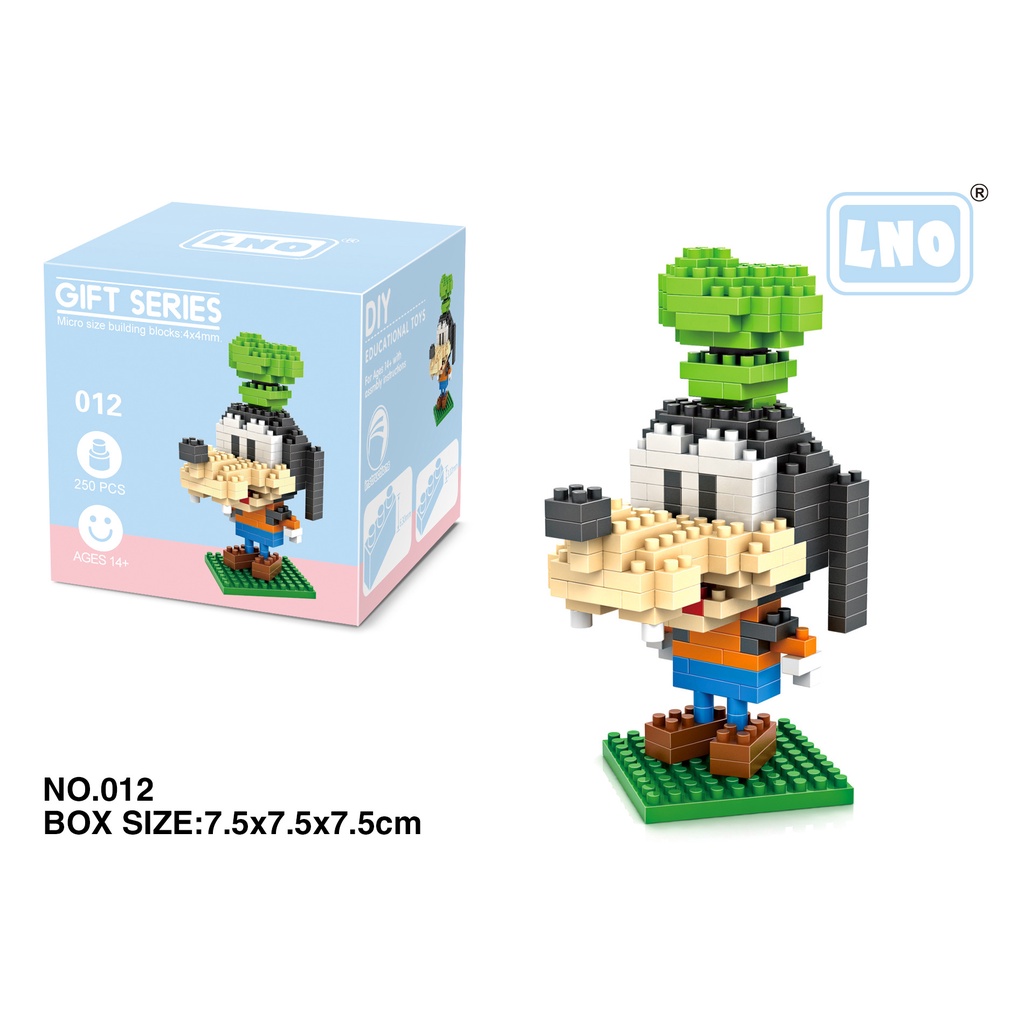 Đồ chơi lắp ráp LEGO mini 3D hoạt hình mô hình siêu nhân, vịt dona, doremon