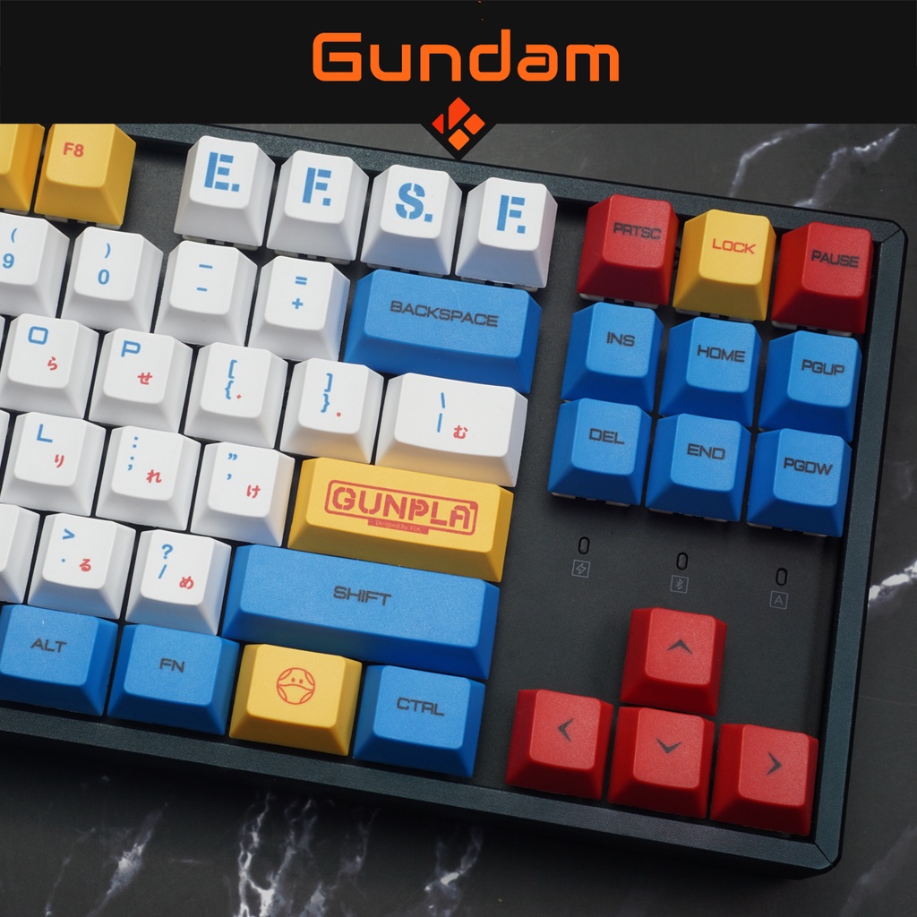 Keycap Gundam - keycap PBT - profile CHERRY - Dyesub - 127 nút cho bàn phím cơ Filco, Leopold, IKBC, Edra, RK, Dareu