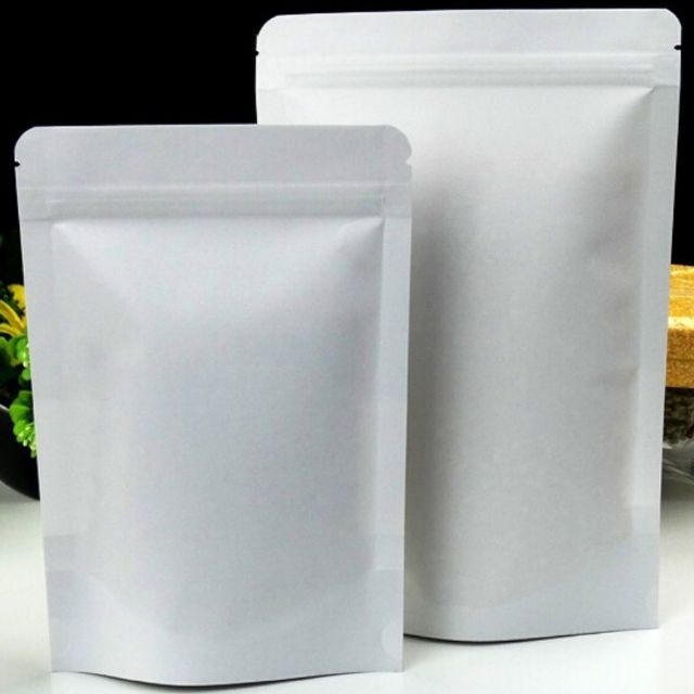 Túi zipper sữa - Túi Zipper 2 mặt màu trắng sữa