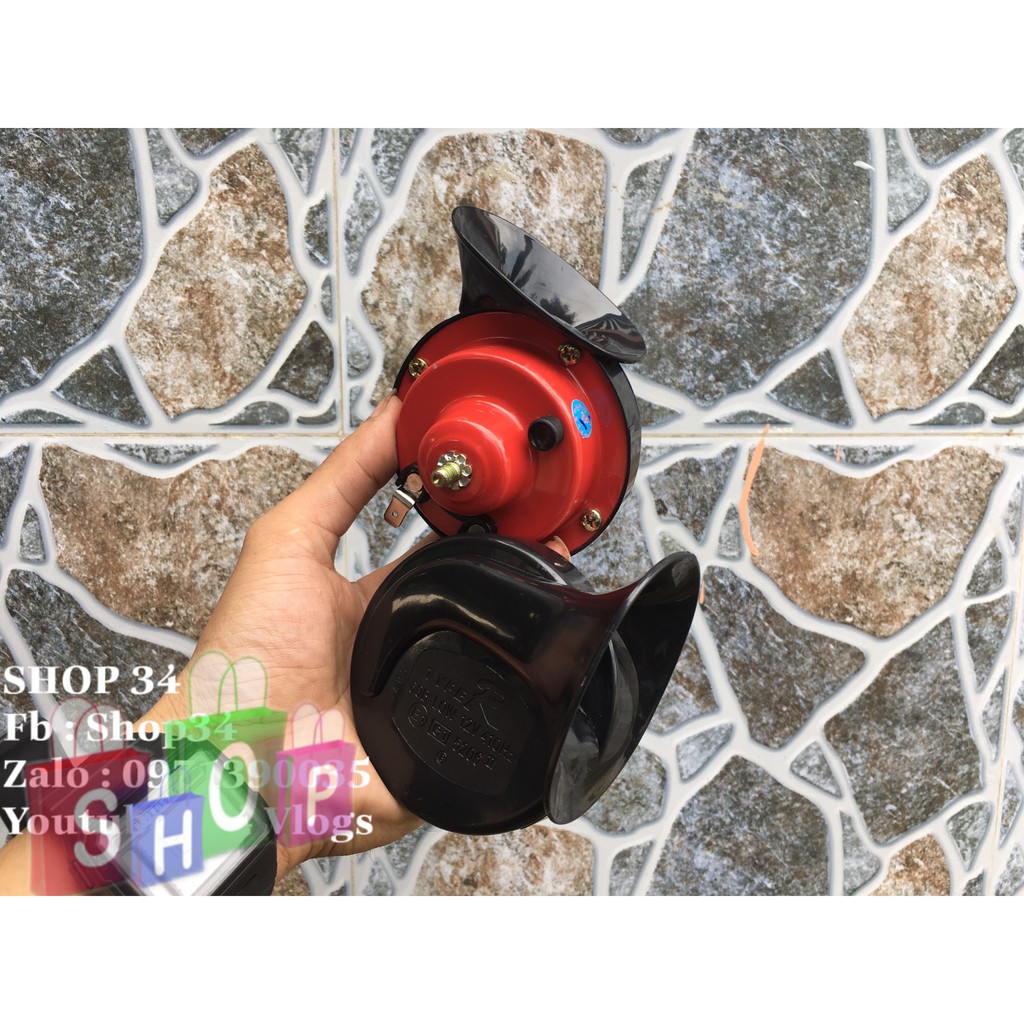 Cặp kèn sò 12v - Xe máy - Xe điện ( 2 Cái )
