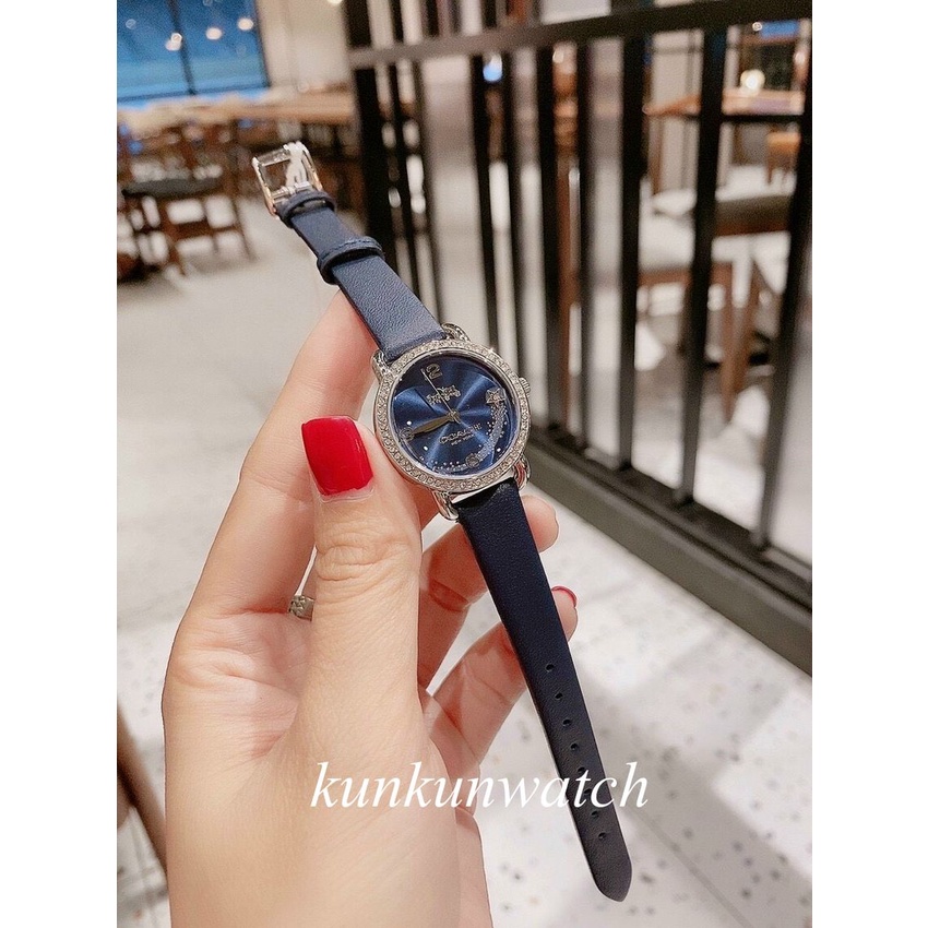 Đồng Hồ Nữ Coach  Delancey14502668 - Nền Mặt Sao Băng - Dây Da  - 28mm