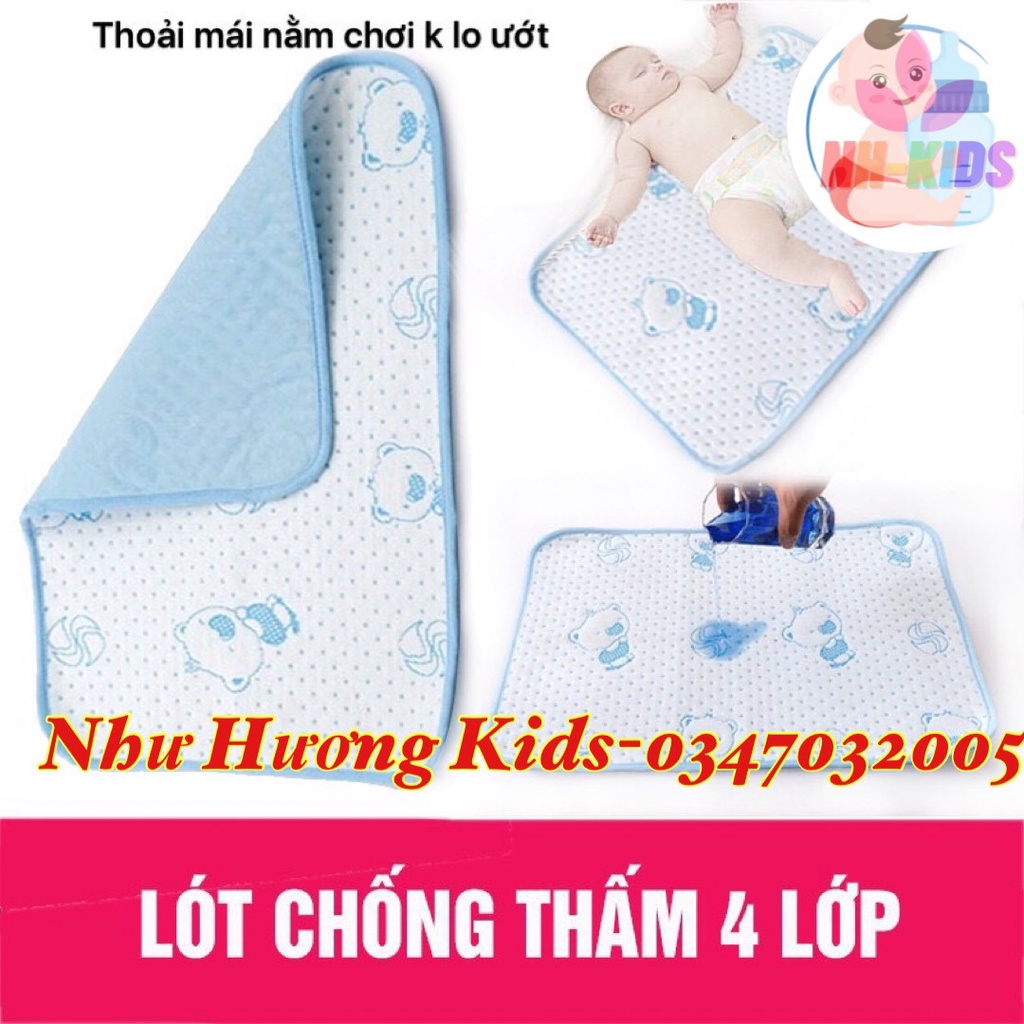 TẤM LÓT CHỐNG THẤM 4 LỚP CHO BÉ, SIÊU THẤM CHỐNG THẤM