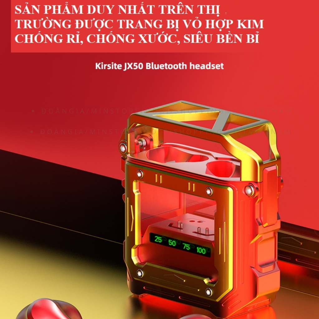 Tai nghe không dây bluetooth Gaming JX50 ANC thiết kế thể thao và gaming cao cấp