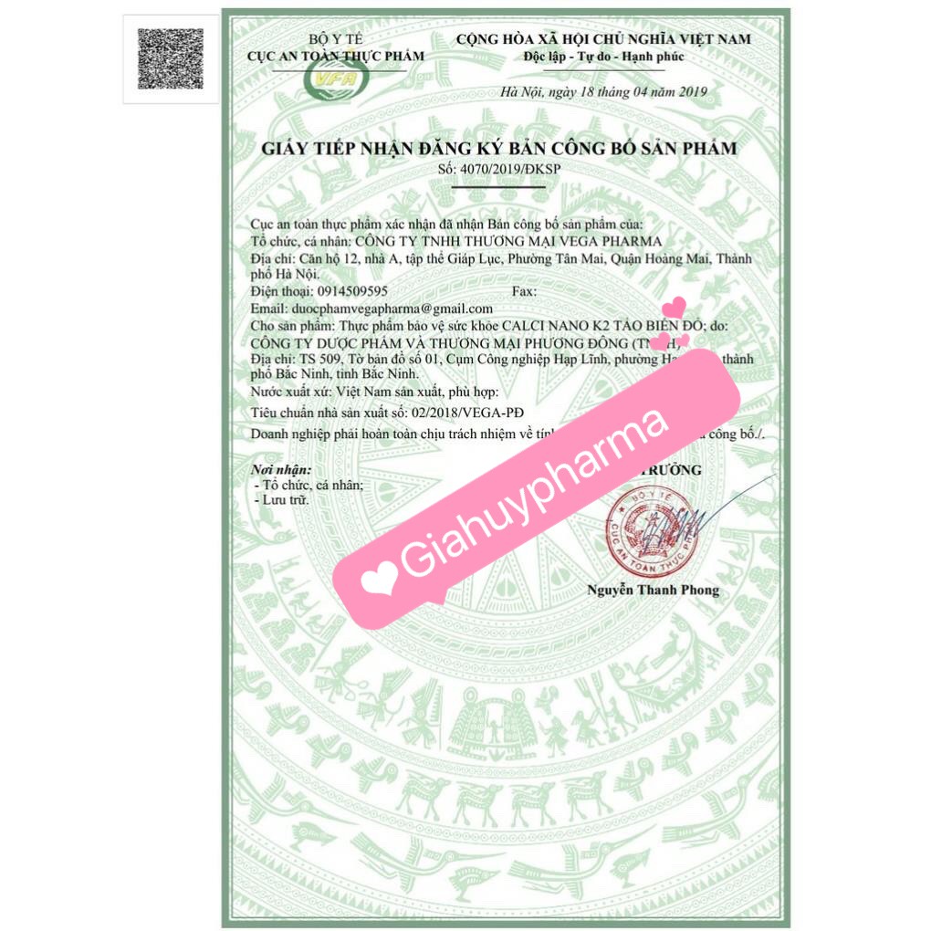 Viên uống calci nano K2 Tảo biển đỏ bổ sung canxi chống còi xương loãng xương
