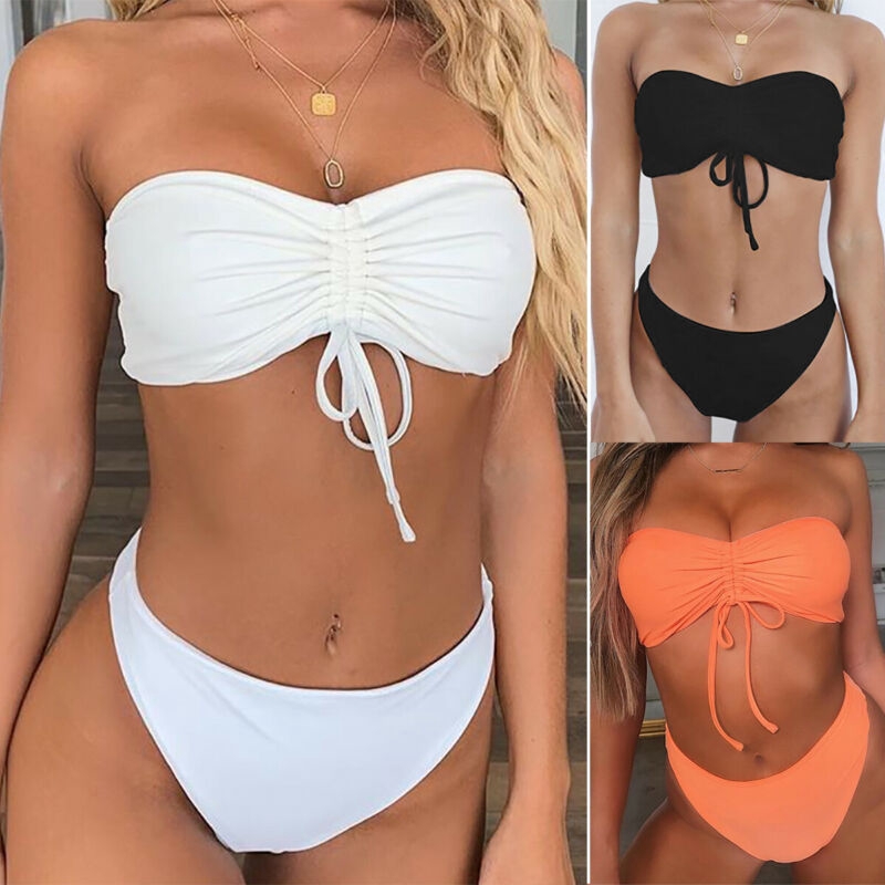 Bộ Bikini 2 Mảnh Xếp Nếp Cho Nữ