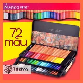 {72 màu} Chì màu khô MARCO RENOIR gốc dầu OIL hộp thiếc giá rẻ