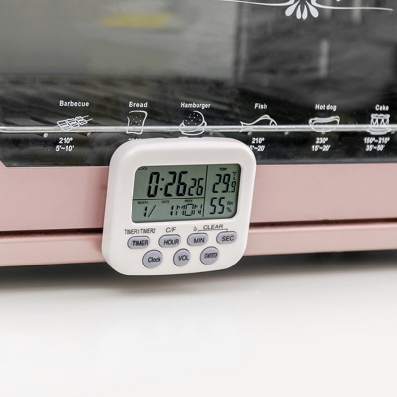 Đồng Hồ Đếm Ngược Nhiệt Độ Và Độ Ẩm Hiển Thị Tháng Trong Nhà