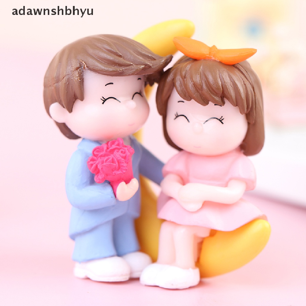 [adawnshbhyu] Romantic Couple Figurines Sweety Lovers Craft Fairy SceneDIY Micro Wedding Decor [adawnshbhyu]