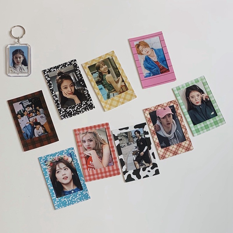 Sticker Khung Ảnh Polaroid 💖 Hình Dán Confetti Ribbon Trang Trí Sổ Toploader Lomo Card  Kpop Idol BTS BlackPink Hàn Quốc