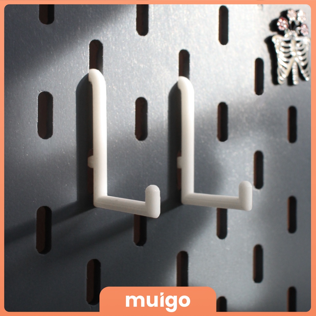 Cặp móc chữ L nhỏ cho bảng Pegboard Skadis IKEA