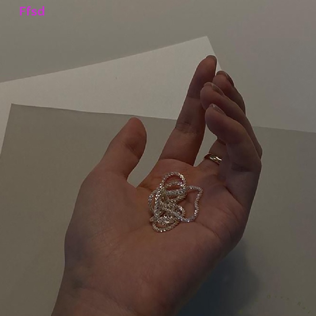 {Ffsd} Vòng cổ Choker Bằng Bạc Lấp Lánh Trang Sức Đám Cưới Bán Chạy