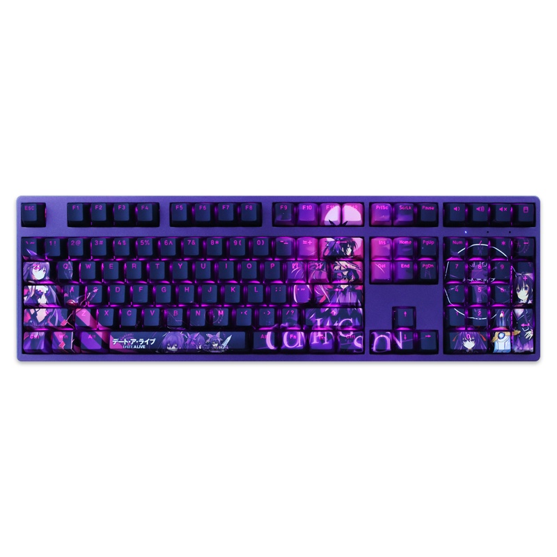 Yatogami Tohka theme keycap DATE A LIVE keycap OEM profile PBT Thuốc nhuộm thăng hoa Bàn phím cơ bàn phím Anime keycap xuyên qua Keycap nhẹ 108 phím