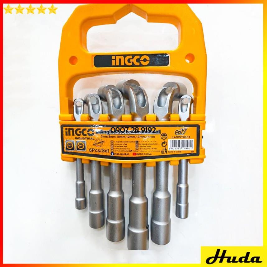 Bộ 6-9 chìa vặn góc L 7-19mm đa năng Total Ingco Bộ điếu chữ L  chìa vặn thép Cr-V chắc chắn 1234