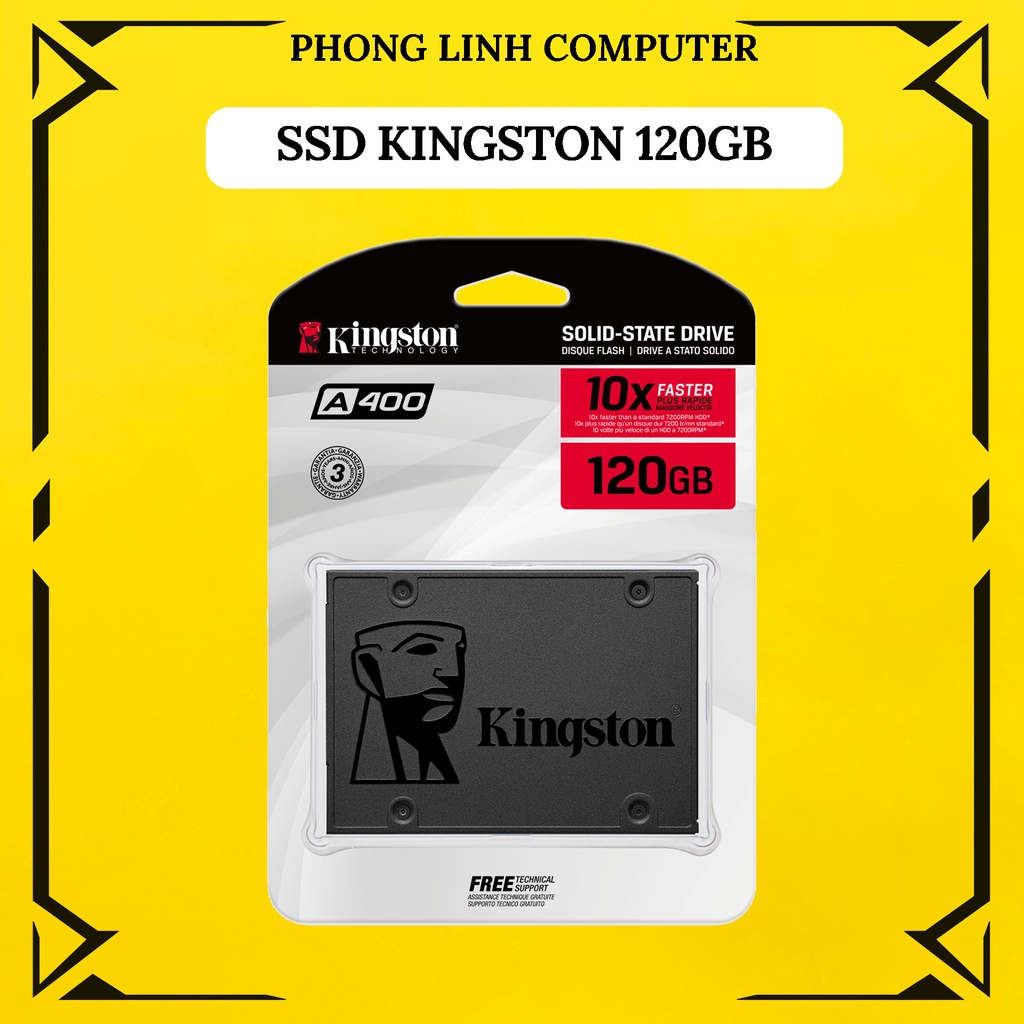 SSD 120Gb - 240Gb - 480Gb Kingston A400 2.5 inch SATA3 (Đọc 500MB/s - Ghi 320MB/s) - (SA400S37/120G)