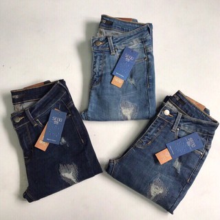 Quần jeans nữ Baggy lưng cao chất co giãn