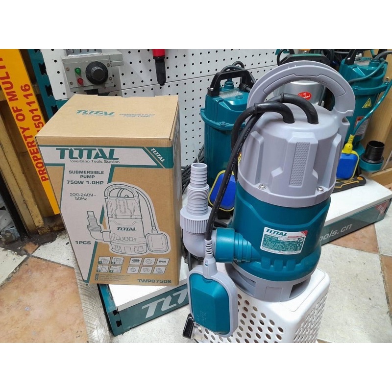 TOTAL Máy Bơm Chìm Nước Thải 750W/ 1HP TWP87506