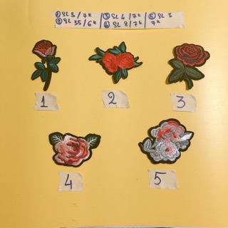 Sticker ủi,patch ủi,hình uỉhoa hồng nhỏ phụ kiện may mặc trang trí quần áo, handmade,DIY