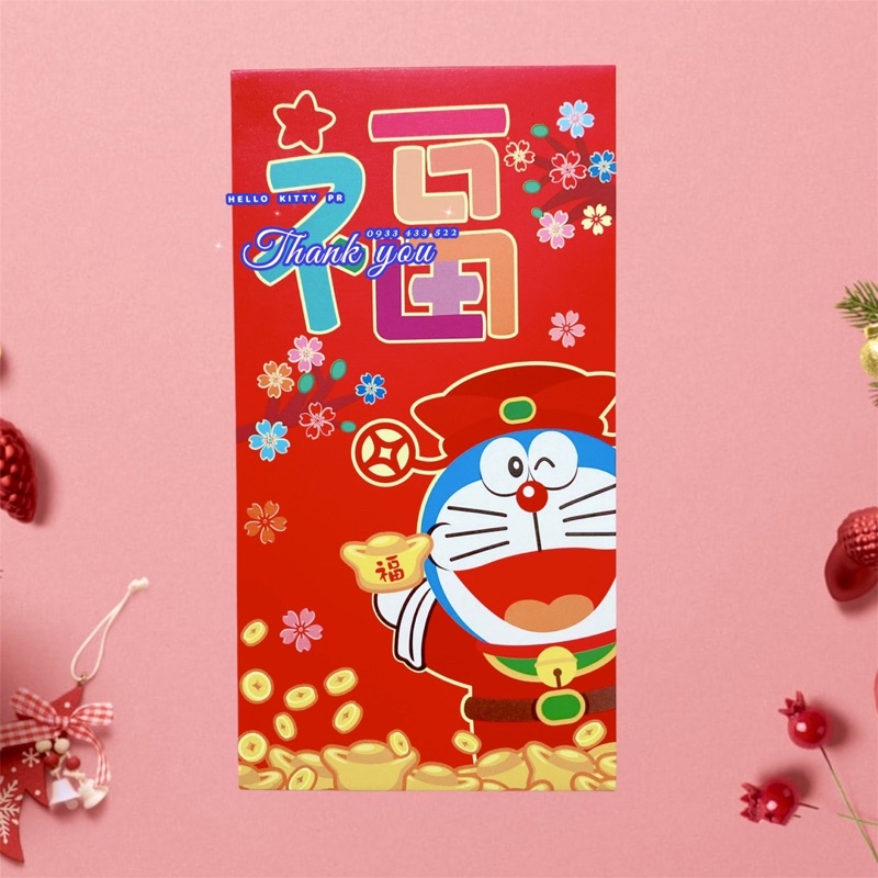 Bao lì xì cao cấp loại dày Doremon Doraemon