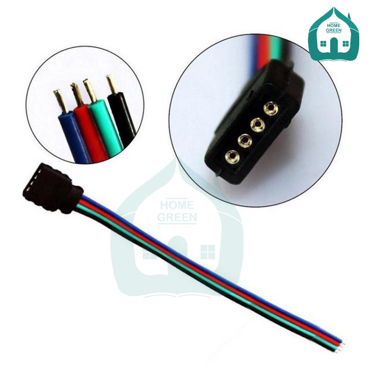Dây nối đèn Led 4 Pin 10mm 10cm Rgb cho dây đèn Led 5050