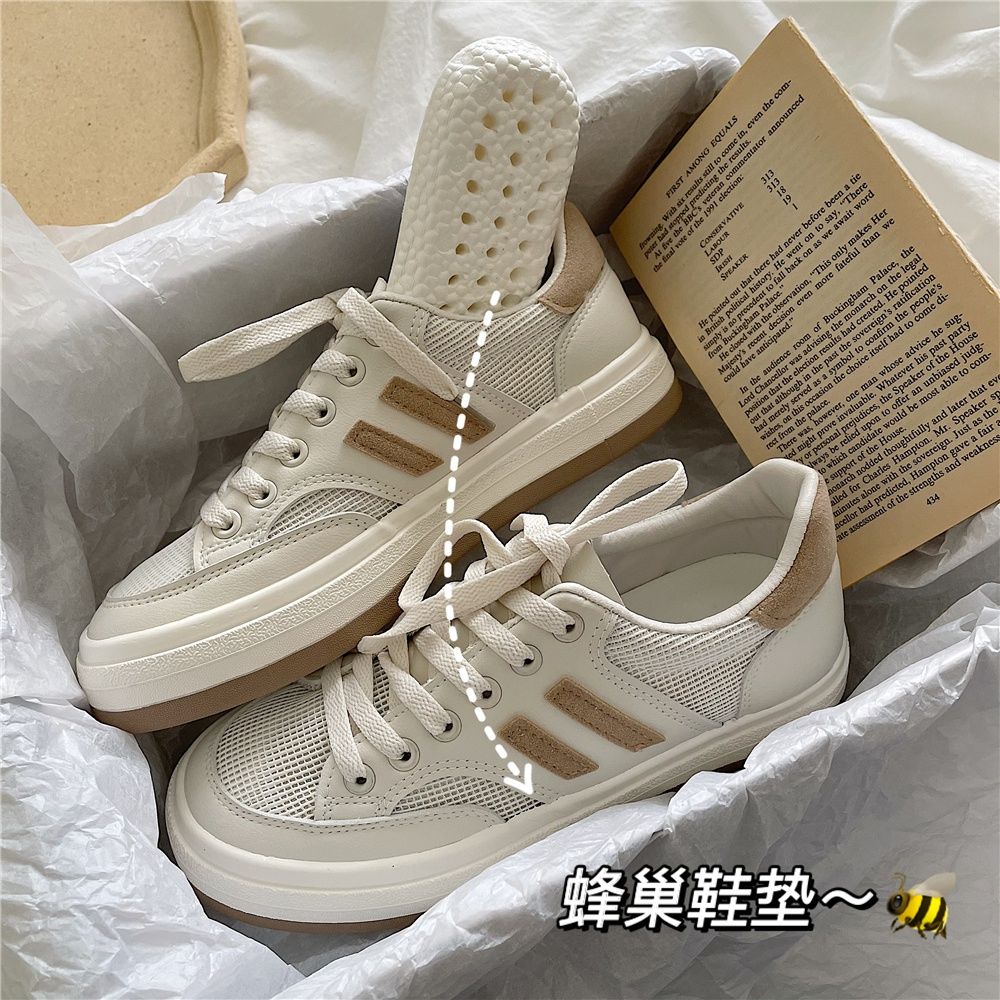 Giày Thể Thao Phối Lưới Thoáng Khí Phong Cách Retro Cho Nữ Size 35-40 2 Kiểu