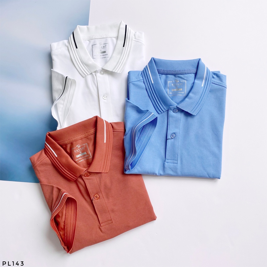 [Mã SR101512 giảm 25% đơn 50K] Áo Polo nam SAVANI cao cấp vải Coolmax mềm mát form chuẩn không bai không xù PL143 | BigBuy360 - bigbuy360.vn