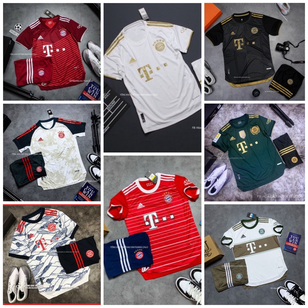 Tuyển tập các mẫu Bộ quần áo đá banh CLB Bayern Munchen mùa 20-23 hàng cao cấp Thailand