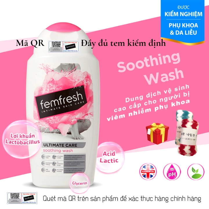 Dung dịch vệ sinh phụ nữ Femfresh thơm vùng kín Nước rửa phụ khoa khử mùi hôi ngừa viêm nhiễm Chính hãng từ Anh Quốc UK