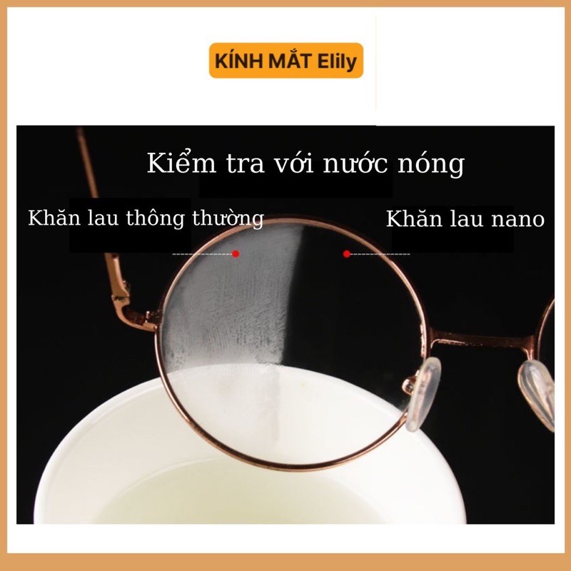 Khăn lau kính nano chống sương mờ hấp hơi kính hiệu quả 100%  Kính mắt Elily