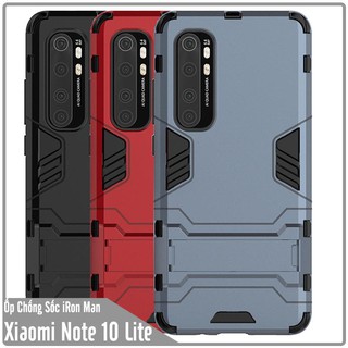 Ốp lưng cho Xiaomi Mi Note 10 Lite iRON - MAN Nhựa PC cứng viền dẻo chống sốc