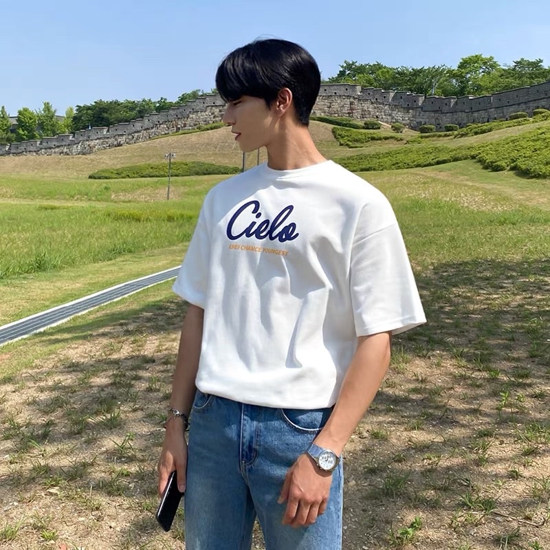 ÁO THUN TAY LỠ COTTON CIELO UNISEX NAM NỮ (kèm hình chụp thật)