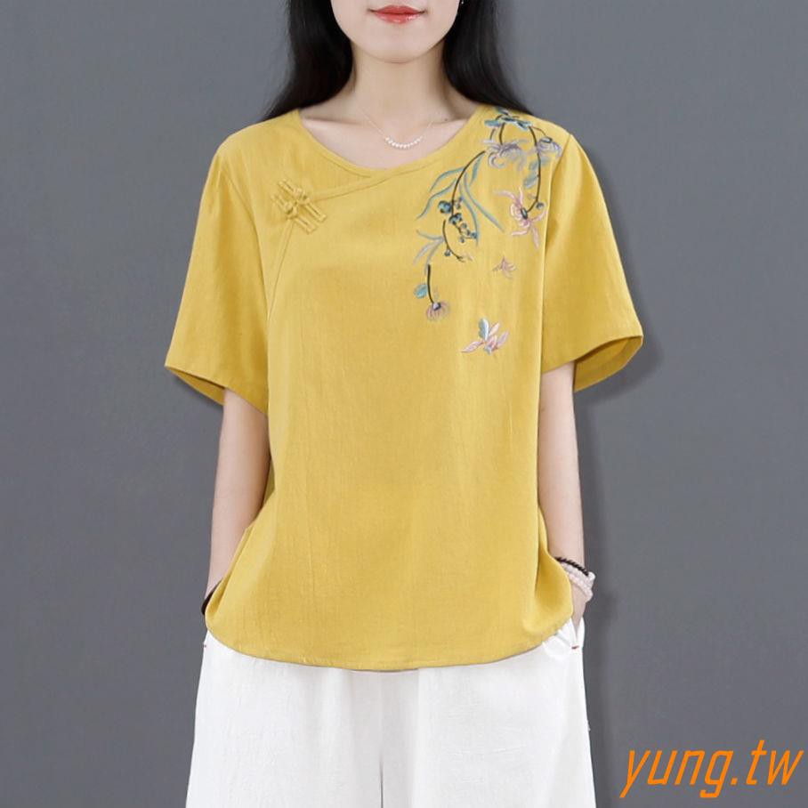 Áo Thun Cotton Lanh Dáng Rộng Size Lớn 3xl Thời Trang Cho Nữ