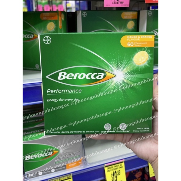 Viên sủi bổ sung Vitamin Berocca Performance (1 ống 15 viên)