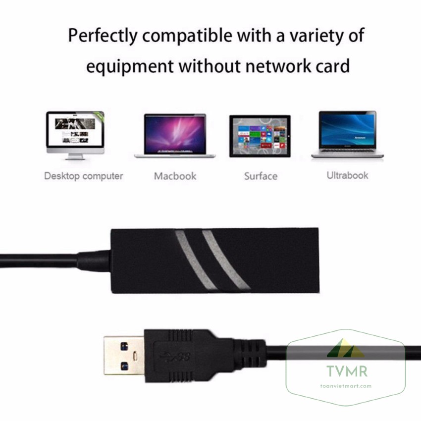 Dây Cáp Chuyển Đổi Từ Usb 3.0 Sang Cổng RJ45 | USB 3.0 To Lan 10-100-1000 Mbps CHẤT LƯỢNG CAO | BigBuy360 - bigbuy360.vn