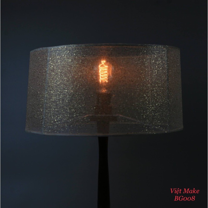 Đèn bàn gỗ bầu trời sao cao cấp thiết kế Việt Make tặng kèm bóng led Rạng Đông