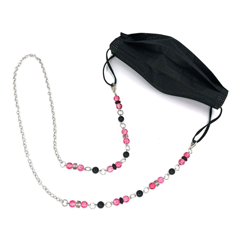 Flgo Dây Đeo Cổ Đính Hạt Màu Hồng Thời Trang