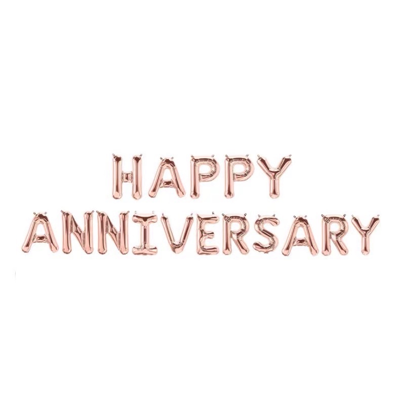 Bóng chữ happy anniversary size 16 inch