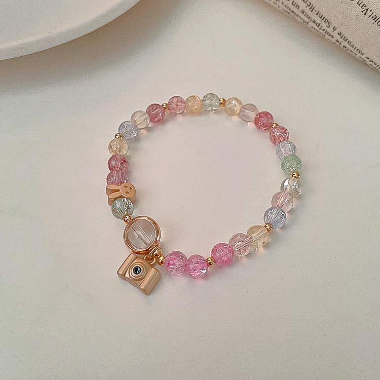 Vòng Tay Hình Máy Ảnh Đính Đá Pha Lê Đơn Giản Phong Cách Hàn Quốc | BigBuy360 - bigbuy360.vn