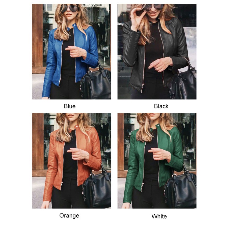 Áo khoác da thật phong cách Châu Âu thanh lịch cho nữ | BigBuy360 - bigbuy360.vn