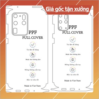 Dán dẻo PPF Samsung S20 Plus - S20 Ultra - S20 full viền