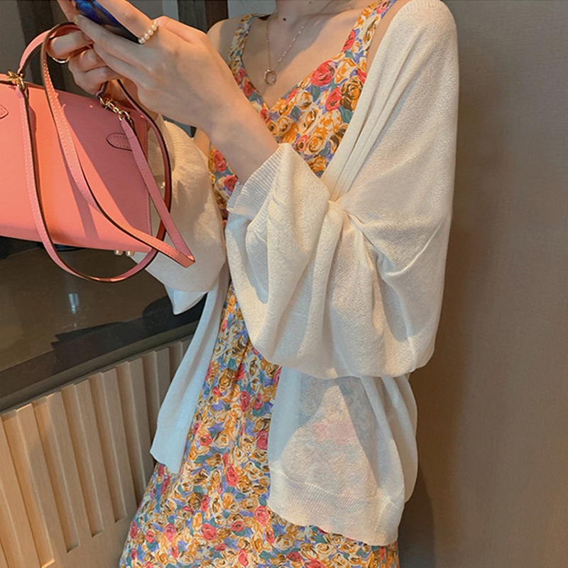 Áo Khoác Cardigan Dệt Kim Mỏng Thời Trang Mùa Hè Dành Cho Nữ 53317