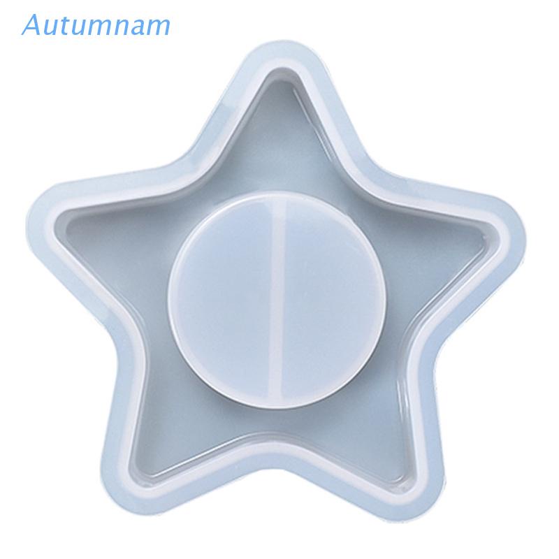 Khuôn silicone làm giá đỡ nến hình ngôi sao năm cánh DIY