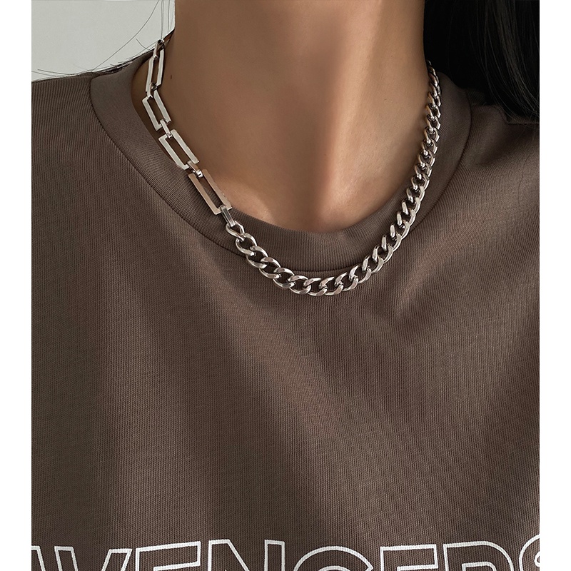 Vòng cổ Thép Titan Phong Cách hip hop Đơn Giản Thời Trang