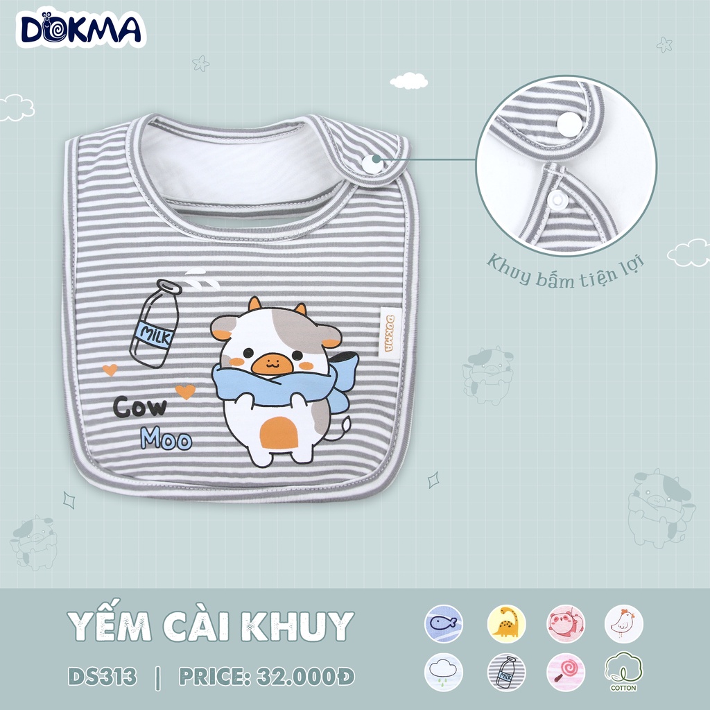 Yếm vuông cài khuy Dokma DS313