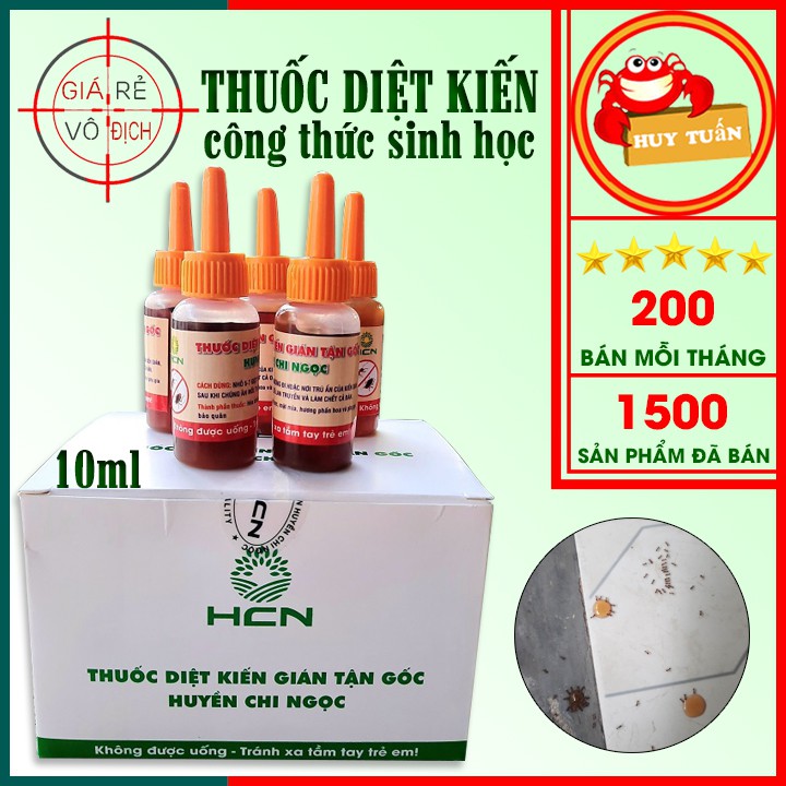 Thuốc diệt kiến gián sinh học HCN dung tích 10ml (TDK10)