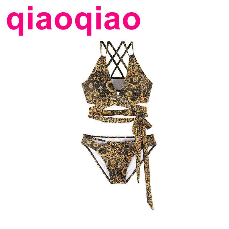 Set Đồ Tắm In Họa Tiết Phong Cách Âu Mỹ Quyến Rũ Dành Cho Nữ | BigBuy360 - bigbuy360.vn