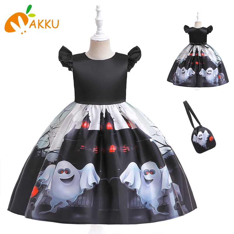 Đầm Hóa Trang Halloween Nhân Vật AKKU Xinh Xắn Cho Bé Gái
