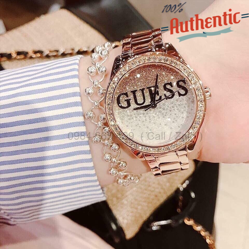 Đồng Hồ Nữ Guess Glitter Girl Rose and Silver Glitter W0987L3