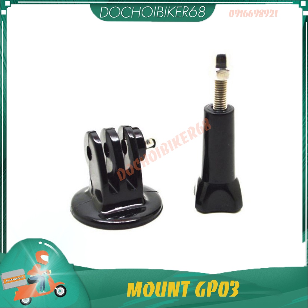 Mount (Đầu chuyển) TRIPOD GP03 cho Gopro, Sjcam, Yi, Mount gắn tay cầm của camera