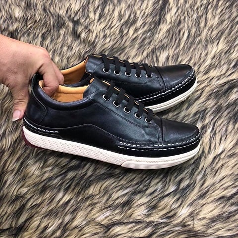 Giầy thể thao asisa da bò thật mã 8290 màu đen tặng kèm 1 đôi lót êm chân,1 đôi tất khủ mùi cao cấp,giầy nam,giầy da bò